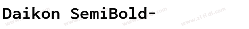 Daikon SemiBold字体转换